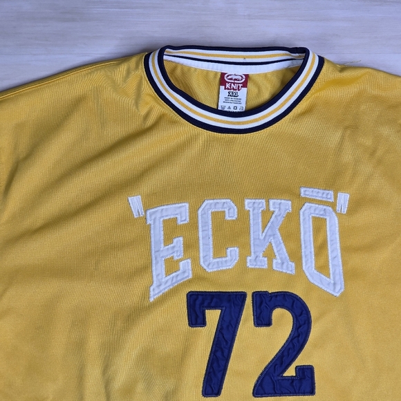 Ecko Unlimited Athletic Knit Shirt Embroidered Jersey Size XXL - Picture 3 of 8